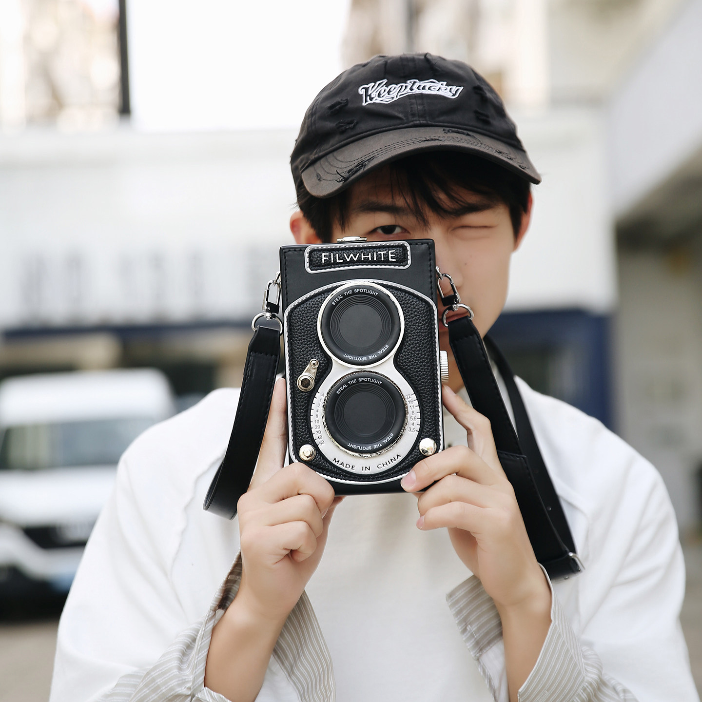 复古潮牌相机包小众个性单肩盒子包斜挎包男款小方包休闲时尚男包,淘宝优惠券,粉丝福利购,淘宝优惠卷