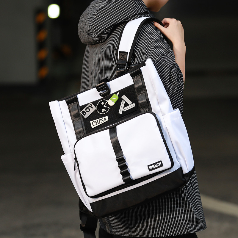 小众原创斜挎包男女机能潮牌背包电脑包多功能两用通勤单肩邮差包,淘宝优惠券,粉丝福利购,淘宝优惠卷