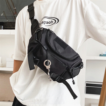 Skew Satchel Mens Chains Tidal Bags Street Personality Chest Bag Fashion Tide Cards Single Shoulder Bag Boys Campus Sports Satchel