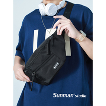 Mens Small Satchel Sports Tide Card Chest Bag Mens Day Department Casual Skew Satchel Boys Purse Backpack Student Single Shoulder Bag