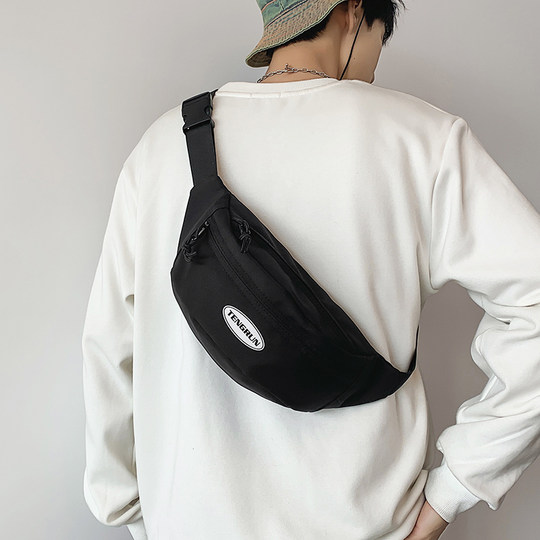 手机腰包潮牌男士胸包日系简约轻便单肩小背包女休闲运动斜挎包男