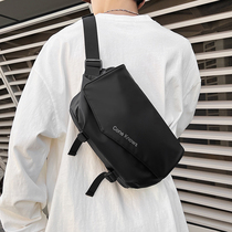 Functioning Skew Satchel Men Tide Card Single Shoulder Bag Locomotive Back Difference Bag Women Sports Riding Satchel Mens Chest Bag