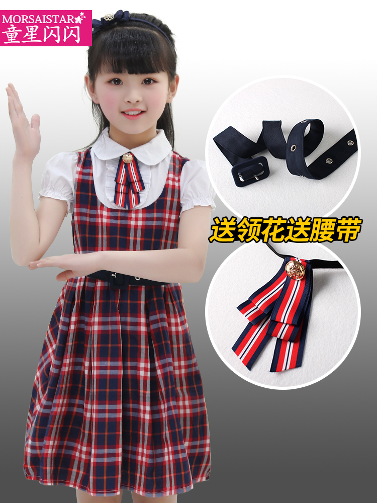 新款男女童演出服小学生合唱服幼儿园服舞蹈服装公主裙六一表演服 - 图2