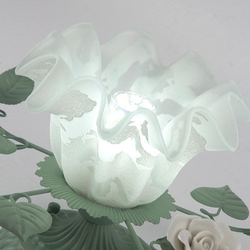 美苑法式田园走廊过道灯铃兰花草吸顶灯美式入户玄关阳台民宿灯具 - 图2