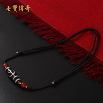 (One figure) Tibet Two-Eye Celestial Pearl Necklace to Pure Tianzhu Lock Bone Chain Pendant Male and female Tibetan Ornaments