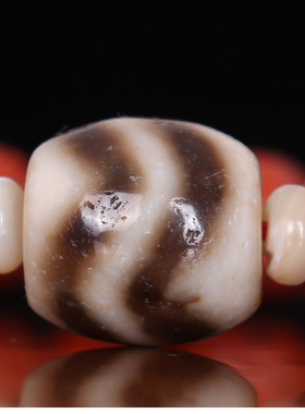 【原创臻品】原矿南红宝象手串 西藏老天珠手链男 高端珠宝首饰