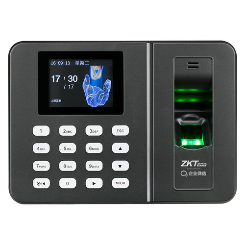ZKTeco熵基科技WX3960企业微信指纹考勤机人脸识别打卡机手机APP刷脸签到机无线智能网络云考勤机打卡器 - 图0