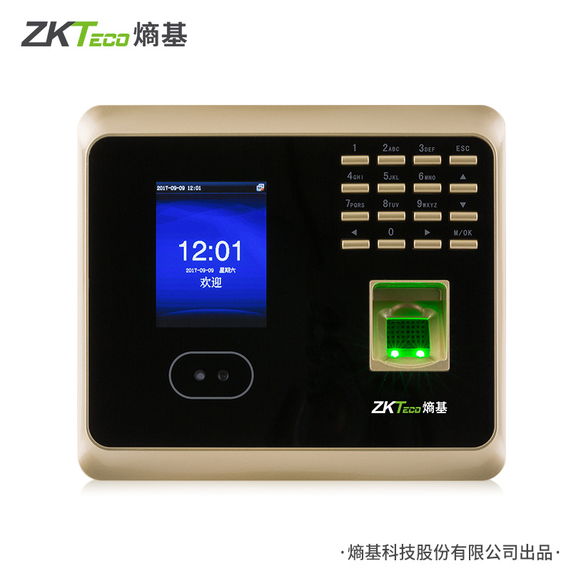 ZKTeco熵基科技UF100plus-s指纹式人脸识别打卡机考勤机面部识别签到机考勤一体机员工上下班刷脸打卡器 - 图0