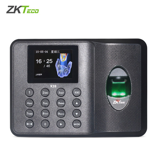 ZKTeco/熵基科技股份有限公司X20科技指纹考勤机指纹式打卡机上班签到机免软件打卡器 - 图0