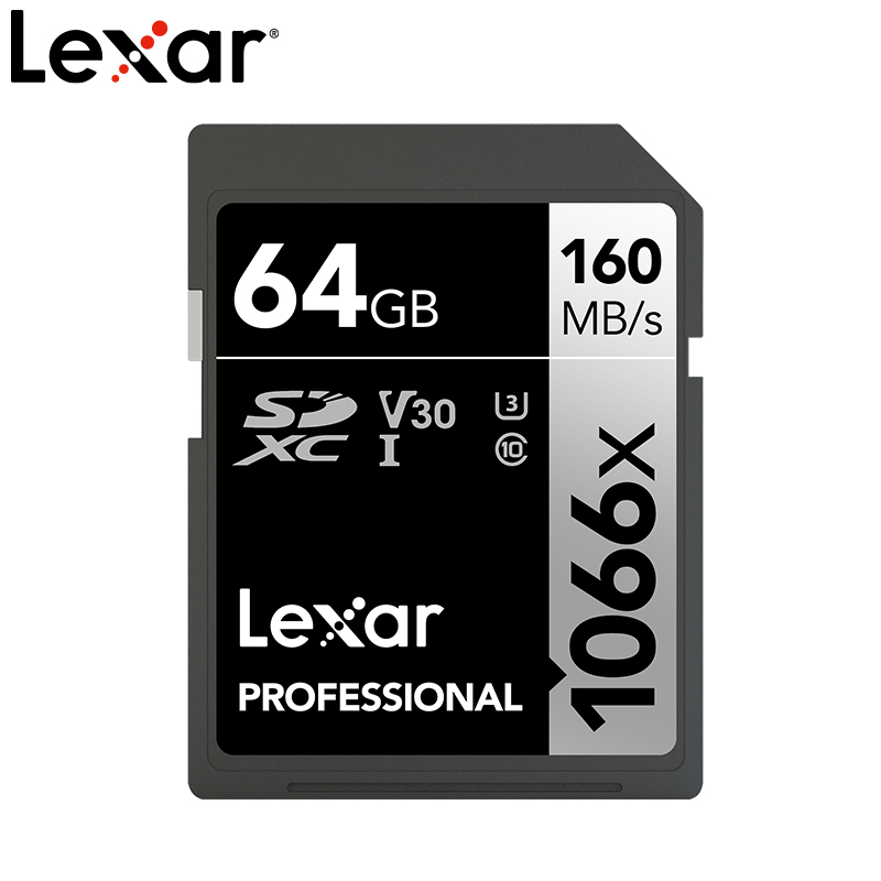 lexar雷克沙SD卡64g相机内存卡1066x 4K SDXC 微单反摄像机存储卡 - 图0