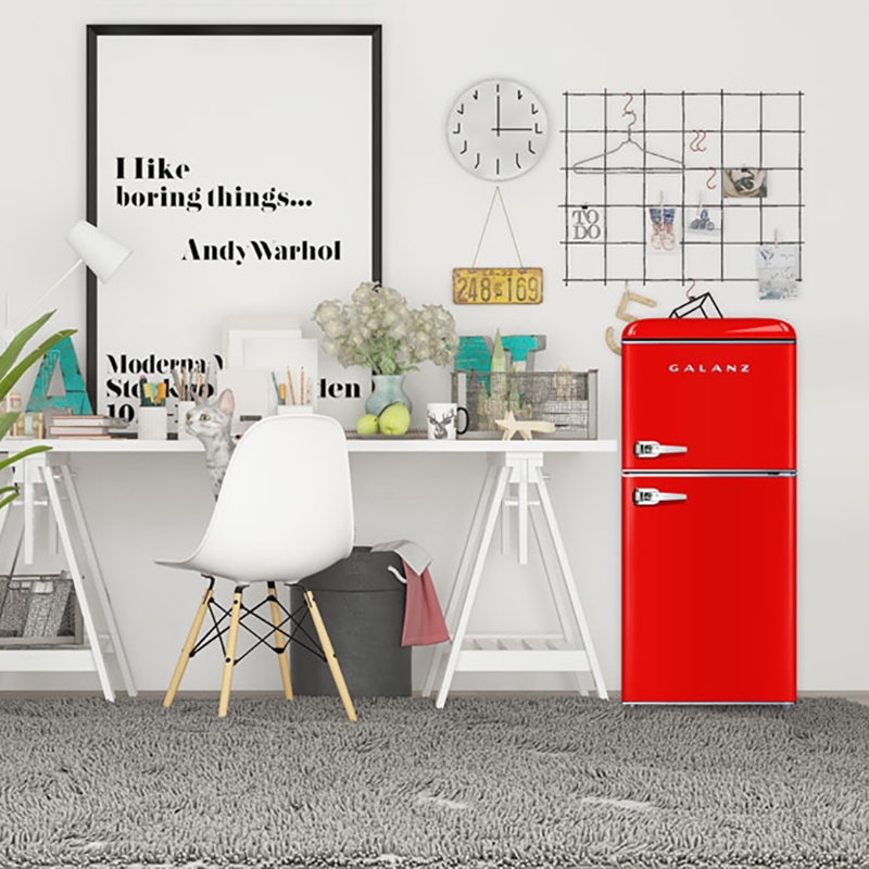 格兰仕美式复古小型迷你106电冰箱 格兰仕复古冰箱