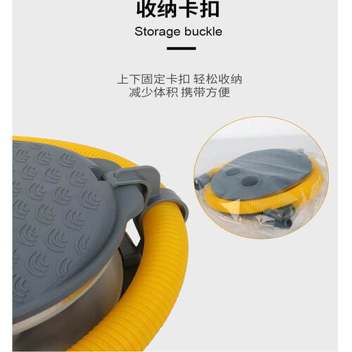 专业脚踩打气泵脚踏泵充气泵橡皮艇皮划艇冲锋舟充气船艇配脚踩泵 - 图1