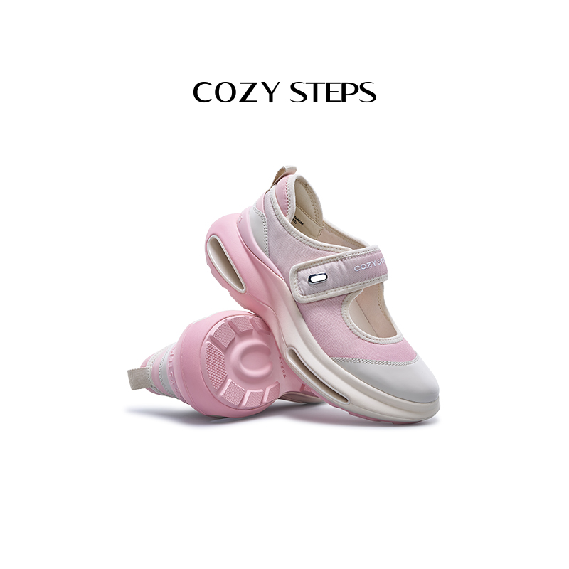 COZY STEPS可至春季新款时尚休闲鞋运动玛丽珍厚底增高运动鞋5172 - 图1