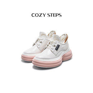 【明星同款】COZY STEPS可至新款单鞋休闲增高舒适女鞋圆头贝果鞋