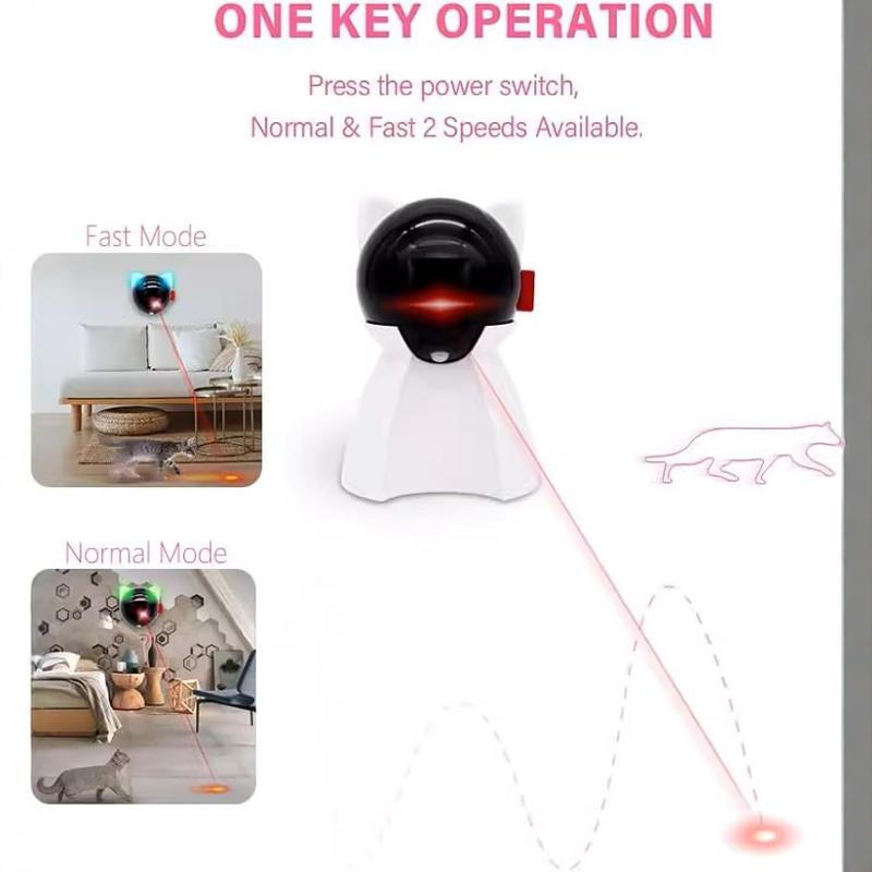 猫咪玩具激光逗猫器智能自嗨解闷猫狗玩具LED发光可吸附可充电