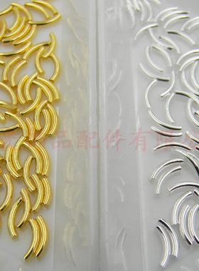 螺纹麻花棒美甲饰品金属小金条