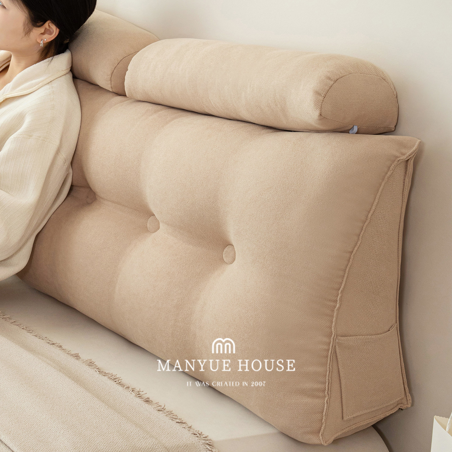 M.life 三角靠垫床头软包大靠背床上卧室防撞靠枕护腰软垫可拆洗,淘宝优惠券,粉丝福利购,淘宝优惠卷