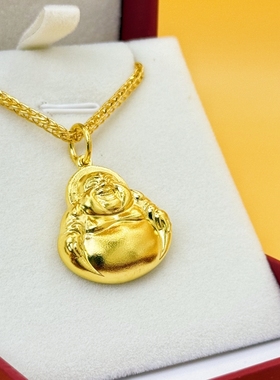 金包银吊坠经典款式弥勒佛挂坠