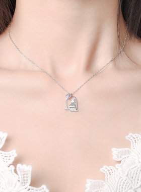 月光石吊坠项链原创高级感新款