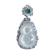 Natural ice chalcedony pendant agate necklace pendant