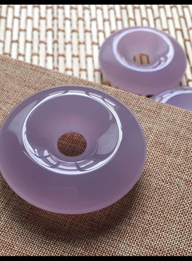 紫玉髓平安扣吊坠怀古玛瑙挂件