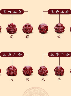 朱砂紫金砂本命年本命佛转运手链十二生肖守护神男女情侣手串