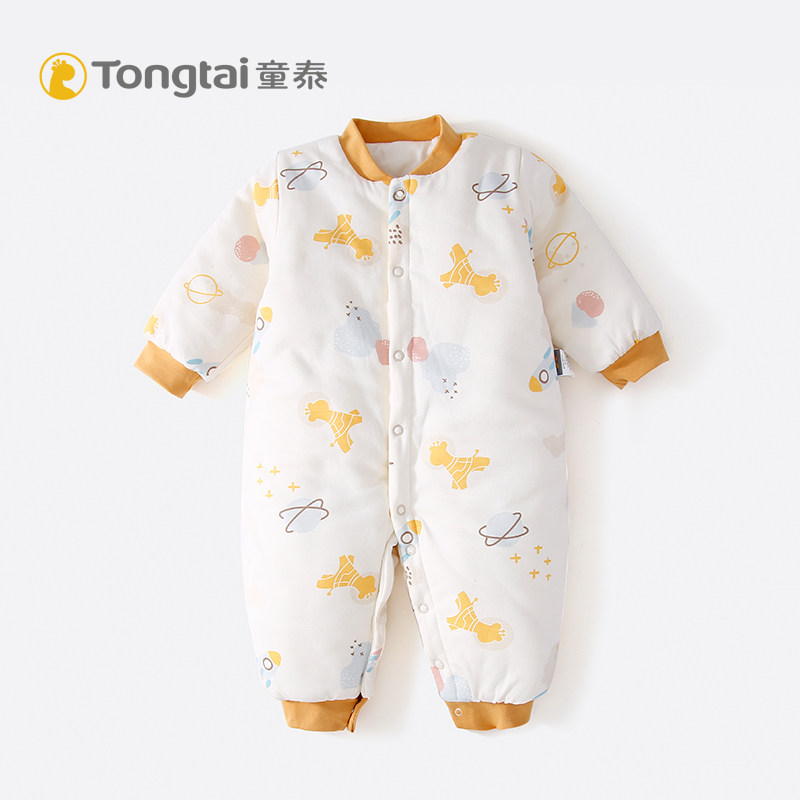 童泰婴儿衣服男女宝宝秋冬夹棉哈衣 童泰上海连身衣/爬服/哈衣