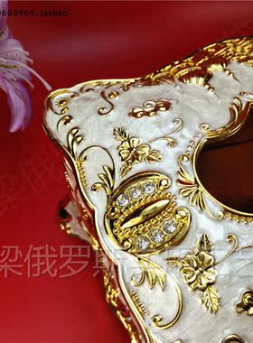 Z-5新款特价俄罗斯金属抽纸巾盒B向日葵角小号米色金城堡精美欧式