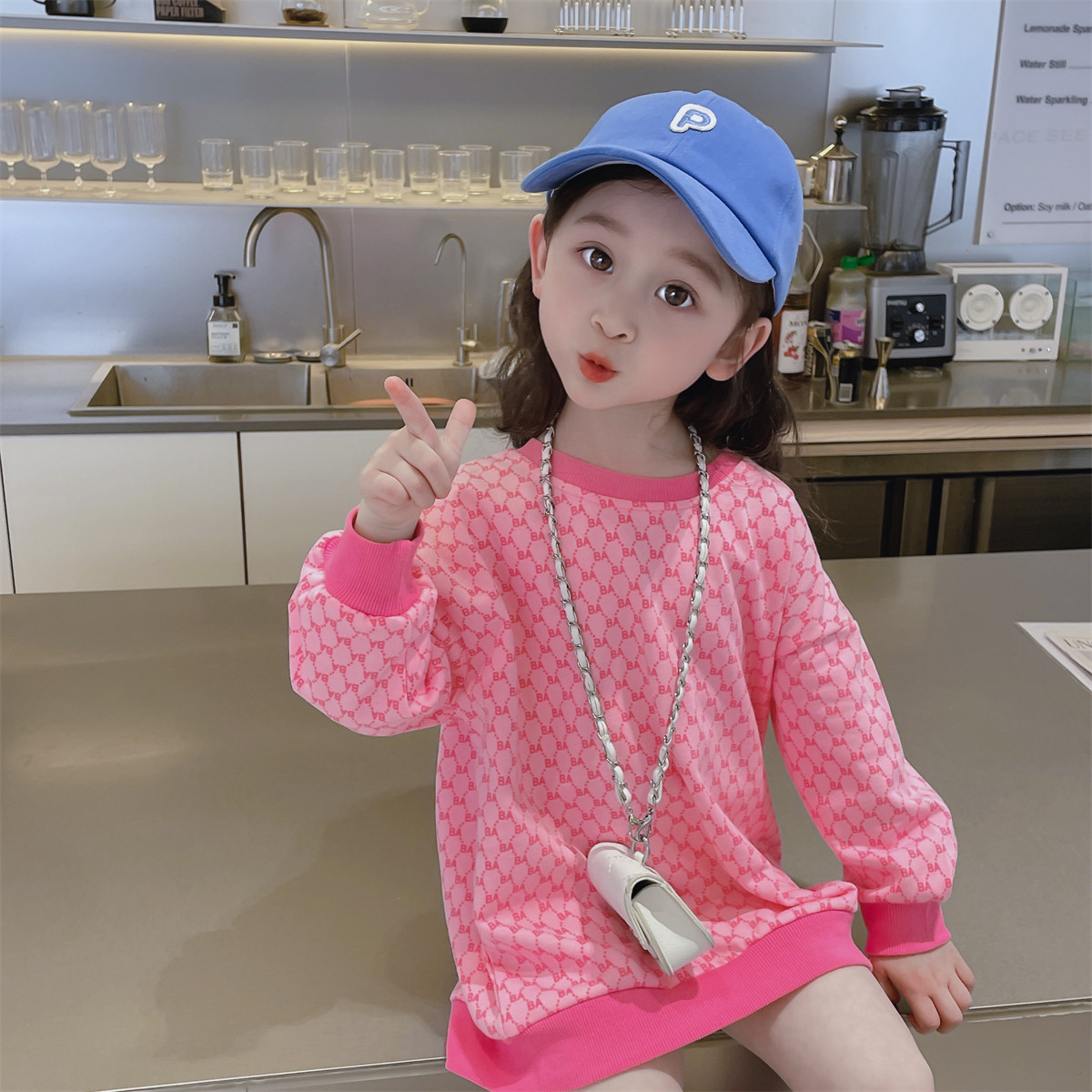 女童韩范连衣裙韩国新款洋气小童女宝宝时髦春秋儿童卫衣裙子小童,淘宝优惠券,粉丝福利购,淘宝优惠卷