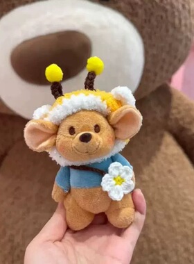 热卖簪花小豆包毛绒玩偶包包挂件