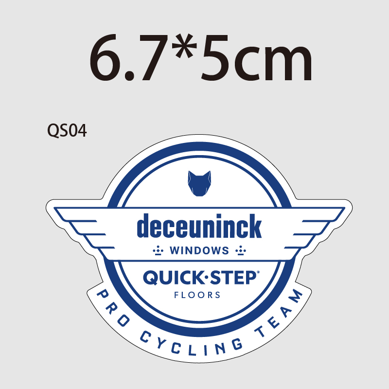 环法快步车队标贴纸公路车架单车贴头盔DECEUNINCK QUICK-STEP-图2