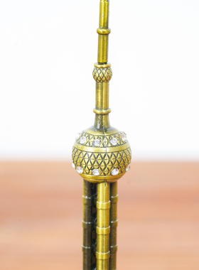 创意金属东方明珠塔建筑模型上海旅游纪念品复古做旧锌合金装饰品