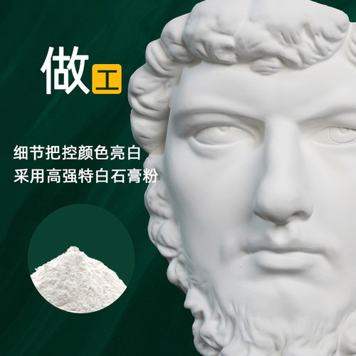 绘岳美术25种石膏头像人物亚历山大实面切面挂面素描半面装饰墙面 - 图2