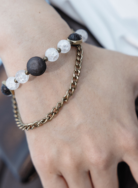 蒸汽大陆蒸汽大陆银耀石珠链手链