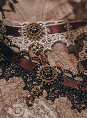 圣诞choker脖圈颈饰项链缎带蕾丝