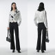 Jiangnan Buyi ພາກຮຽນ spring ແລະດູໃບໄມ້ລົ່ນ Flare Pants ສີດໍາ Pants Slim Pants ງ່າຍດາຍ Commuting Trousers Micro-Boots