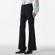 Jiangnan Buyi ພາກຮຽນ spring ແລະດູໃບໄມ້ລົ່ນ Flare Pants ສີດໍາ Pants Slim Pants ງ່າຍດາຍ Commuting Trousers Micro-Boots