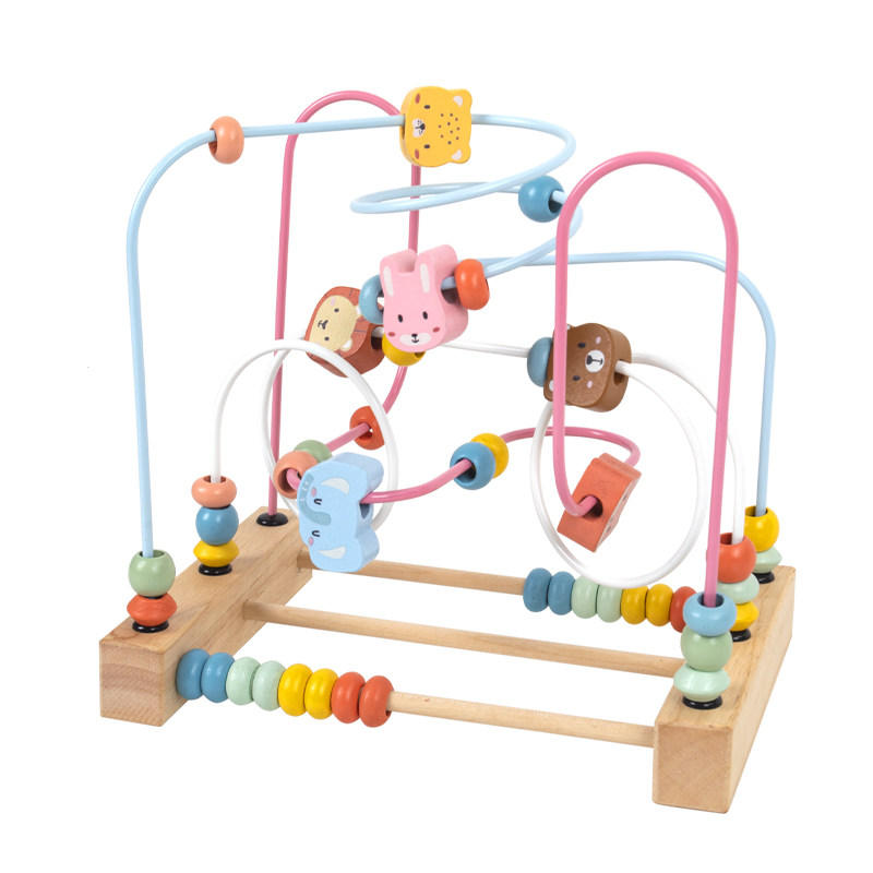 三线绕珠串珠益智玩具婴儿童早教训练精细动作专注力教具数字动物,淘宝优惠券,粉丝福利购,淘宝优惠卷