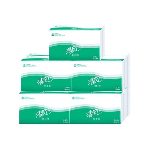 清风B913A擦手纸干手纸商务专用200抽20包商用酒店物业厕所共用纸 - 图3