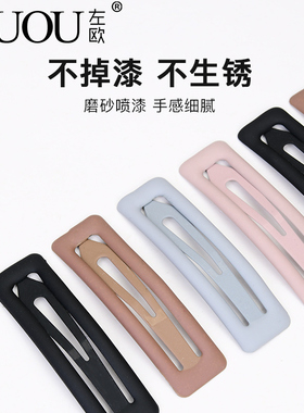 发卡加厚黑色方形bb夹网红女