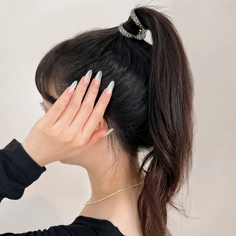 高马尾抓夹固定神器大号发量多金属发夹女后脑勺防塌夹子头饰发卡 - 图2