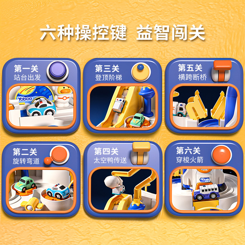益智小火车轨道车汽车闯关大冒险停车场滑行儿童玩具女孩3岁4男孩,淘宝优惠券,粉丝福利购,淘宝优惠卷