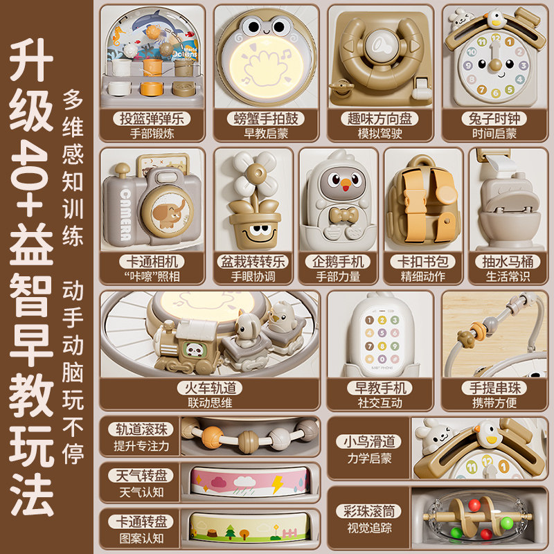 百宝箱多面体手拍鼓婴儿益智早教六面体0一1岁宝宝拍拍鼓音乐玩具,淘宝优惠券,粉丝福利购,淘宝优惠卷