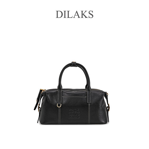DILAKS迪莱克丝正品女包真皮手提波士顿包保龄球包通勤女包斜挎包 - 图3
