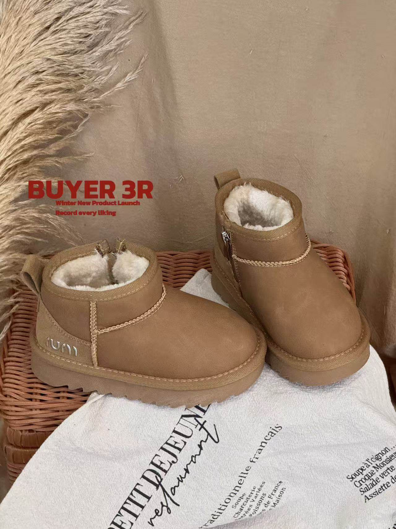 2025冬韩版童鞋潮牌3R男女童加绒加厚保暖百搭雪地靴棉鞋运动鞋,淘宝优惠券,粉丝福利购,淘宝优惠卷