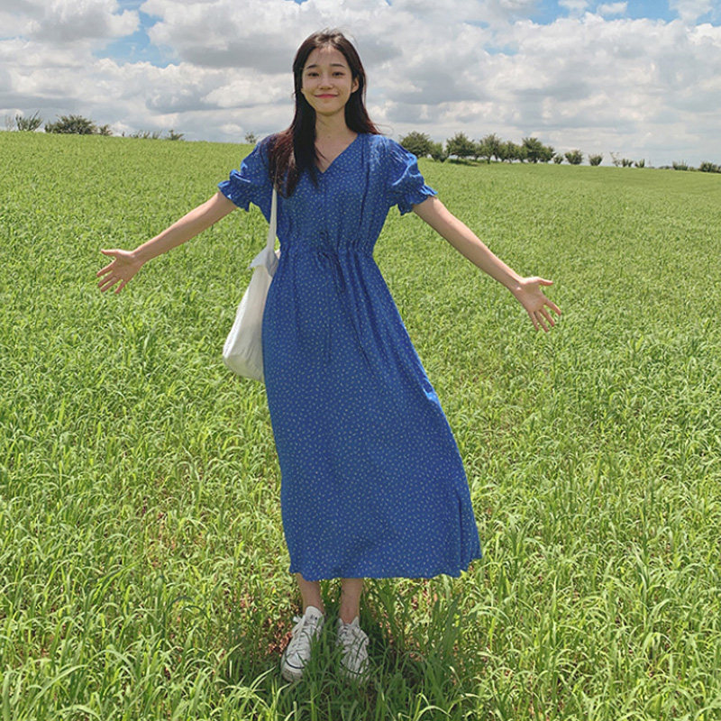 韩国直邮cherrykoko森系长款连衣裙 thejamy海外连衣裙