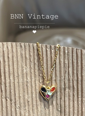 仙女爱心！BNN Vintage复古中古法式14K金轻奢小众杨超越吴昕项链