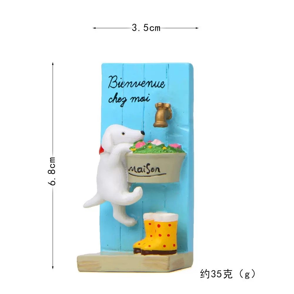 卡通可爱小狗水龙头迷你庭院摆件蓝色装饰品萌宠造型户外装饰,淘宝优惠券,粉丝福利购,淘宝优惠卷