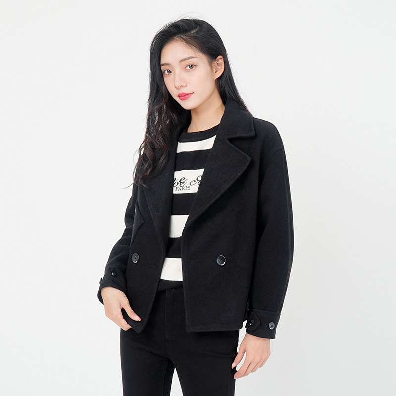 WEWE唯唯冬季新品女装减龄休闲时尚短外套个性简约新潮百搭