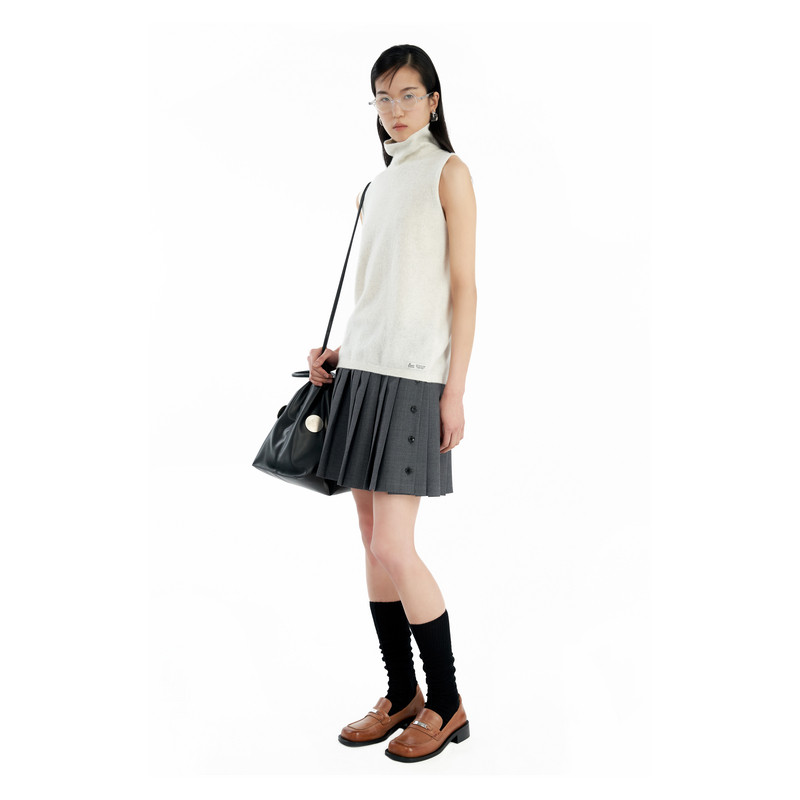 【100%山羊绒】IIIVIVINIKO冬新款堆堆领针织高领打底背心女,淘宝优惠券,粉丝福利购,淘宝优惠卷